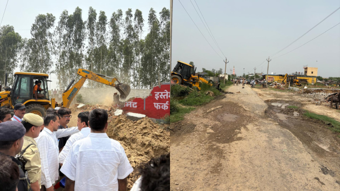 Noida News : यमुना औद्योगिक विकास प्राधिकरण की बड़ी कार्रवाई , अवैध कॉलोनियों पर चला बुलडोजर