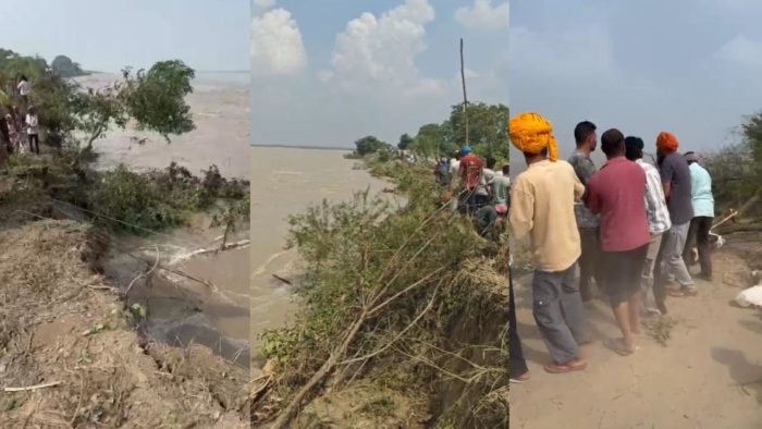 Bijnor : बिजनौर में गंगा कटान से विकराल स्थिति, तटबंध और सड़क ध्वस्त