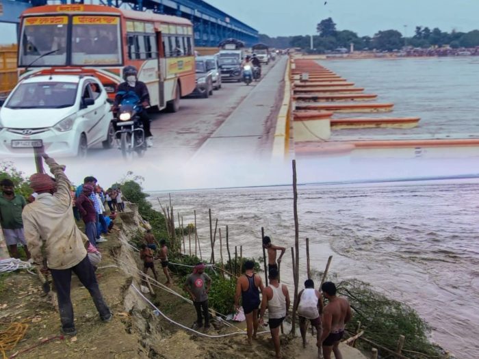 Bijnor : बिजनौर में गंगा का तटबंध टूटने के कगार पर, दिल्ली-पौड़ी हाईवे बंद
