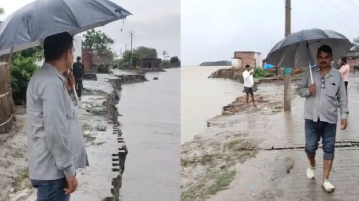Lakhimpur Kheri : शारदा नदी का कटान: लखीमपुर खीरी के 70 से अधिक परिवार बेघर, आधा गांव नदी में समाया