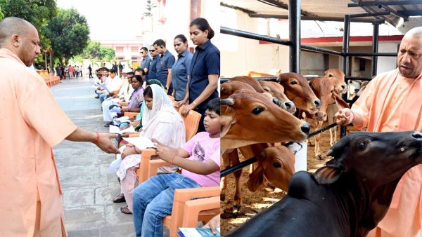 गोरखनाथ मंदिर में ‘जनता दर्शन’, मुख्यमंत्री योगी आदित्यनाथ ने सुनी 200 लोगों की समस्याएं