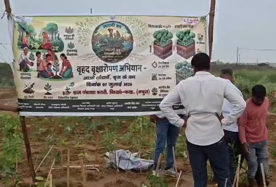 मथुरा के बरारी गांव में बना पहला 'लाड़ली वन', मियावाकी पद्धति से लगाए गए 3,000 पौधे