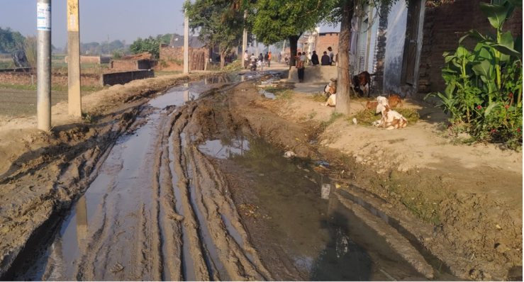 Waterlogging Problem: मोहिउद्दीनपुर में सड़क बनी मुसीबत, जलभराव से परेशान ग्रामीणों ने दी आंदोलन की चेतावनी
